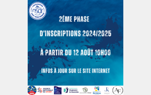 Reprise des inscriptions en ligne uniquement le 12 août à 10H